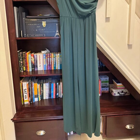 BRAND NEW WITH TAG Ruba Cowl Tunic Neck Short Sleeve Wide Leg Jumpsuit - Green - Picture 2 of 3